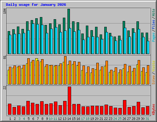 Daily usage for January 2026