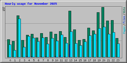 Hourly usage for November 2025