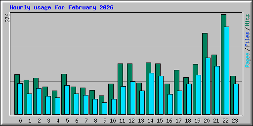 Hourly usage for February 2026