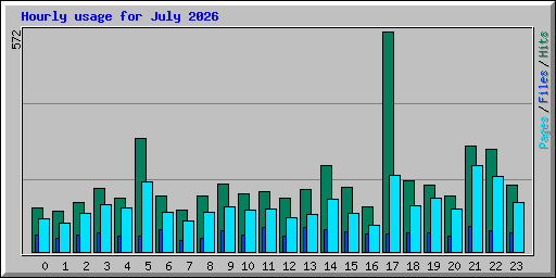 Hourly usage for July 2026